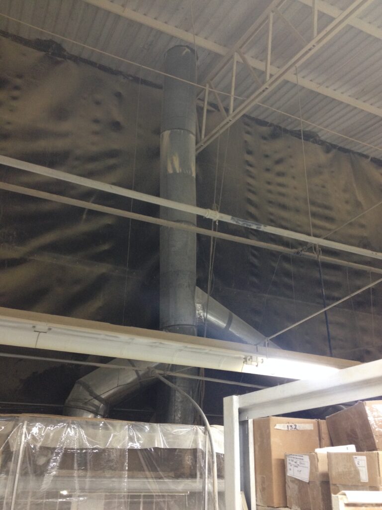 Spray booth exhaust ductwork