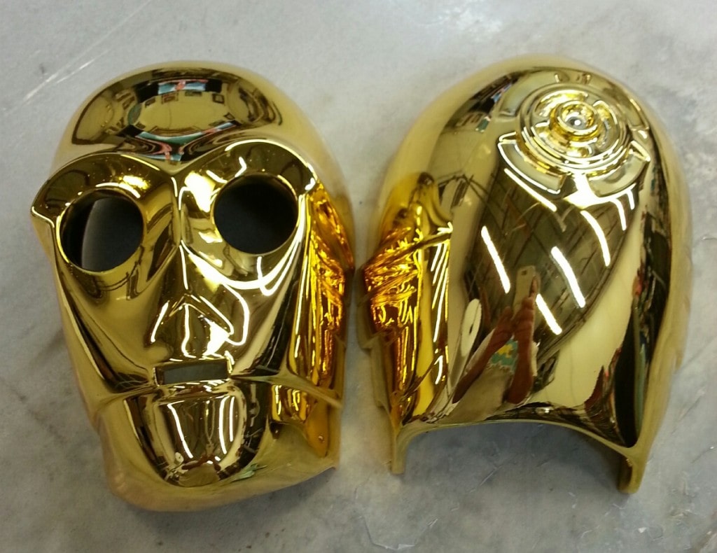 Gold Chromed Mask