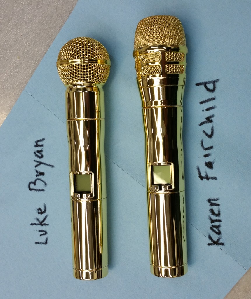 Gold Chromed Microphones