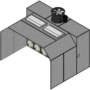 ETL-Listed Paint Booth Exhaust Wall – 7’4″ D