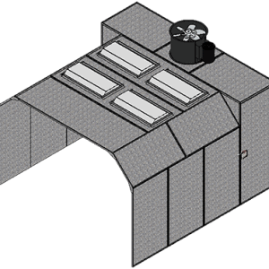 ETL-Listed Paint Booth Exhaust Wall – 11′ D