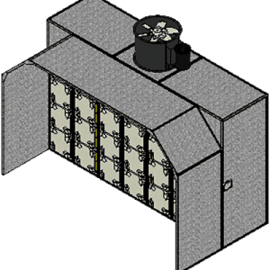 ETL-Listed Paint Booth Exhaust Wall – 3’8″ D