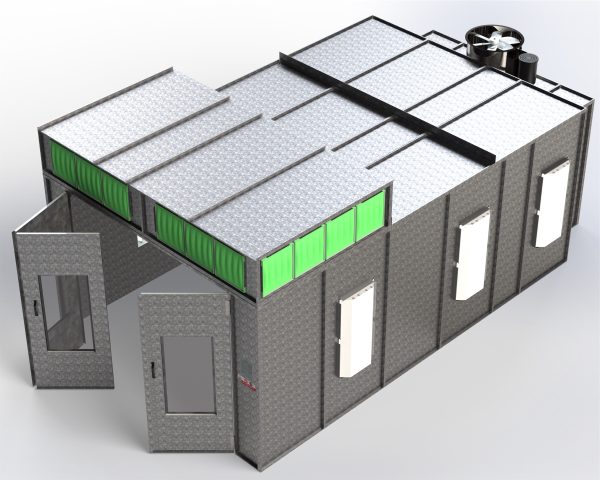 ETL-Listed Mid-Size Semi-Downdraft Paint Booth