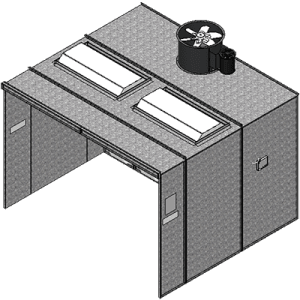 ETL-Listed Open-Face Spray Booth – 10′