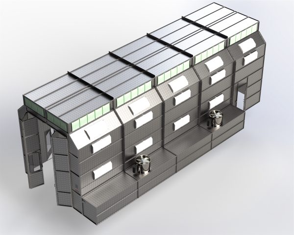 Side Downdraft Truck Paint Booth – 50′